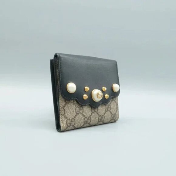 100% Authentic GUCCI Brown Canvas Wallet 120-062324 - Picture 3 of 12